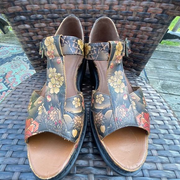 Dr Martens Adaya floral tattoo platform sandals size 42/10 - Picture 13 of 16